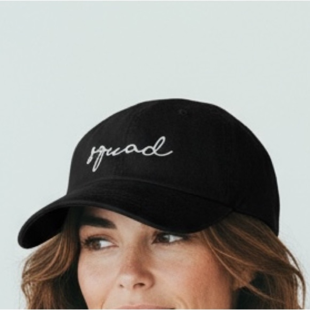 Black “Squad” Embroidered Dad Hat Adjustable Baseball Cap